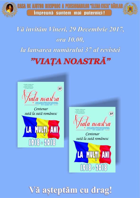Lansare Revista Viața Noastră nr. 37